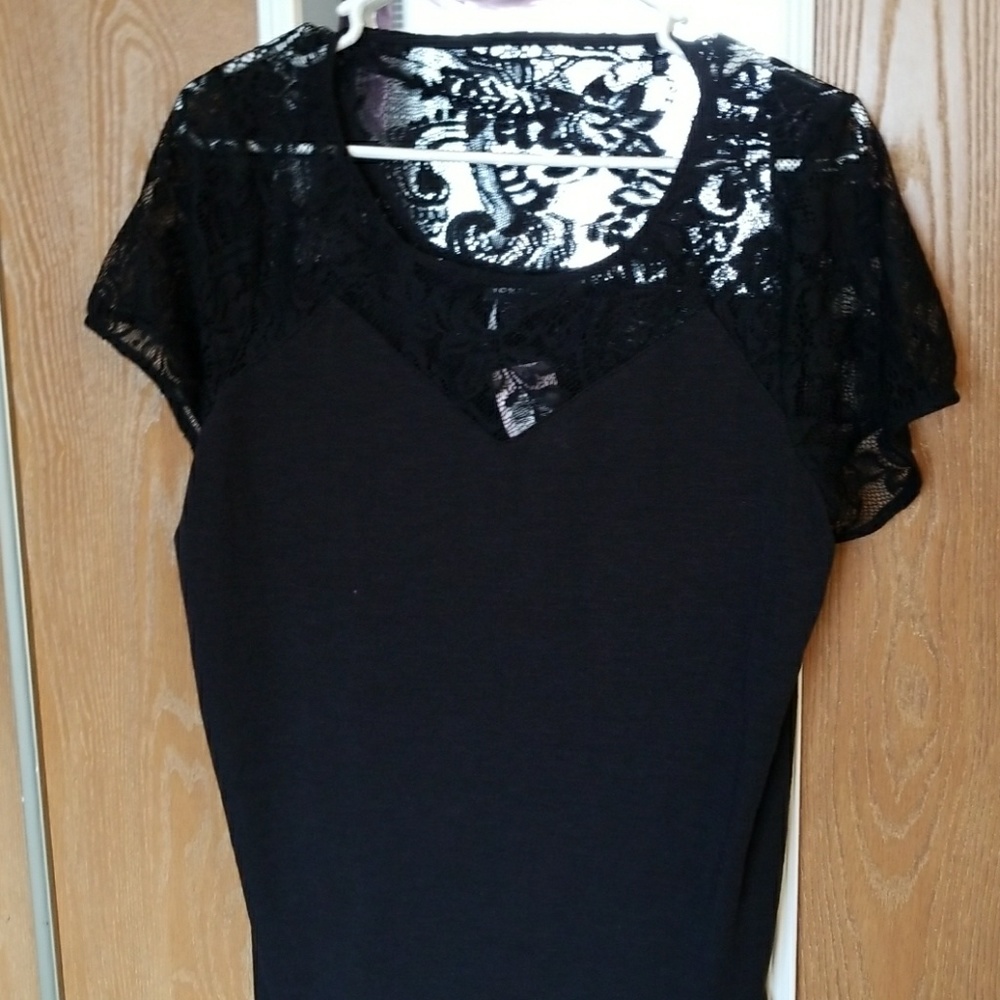 Torrid Lace Yolk Tee